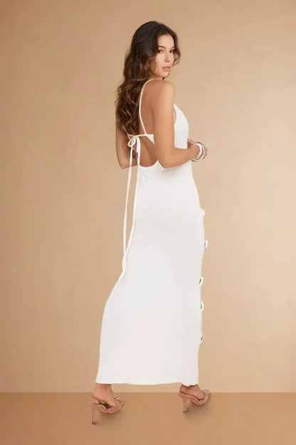 Elegant Floral Evening Formal Maxi Dress — product view 3