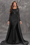 Glamorous Women's Black Sequin Formal Evening Maxi Dress — product view 1