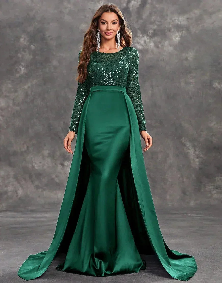 Glamorous Women's Black Sequin Formal Evening Maxi Dress — product view 5