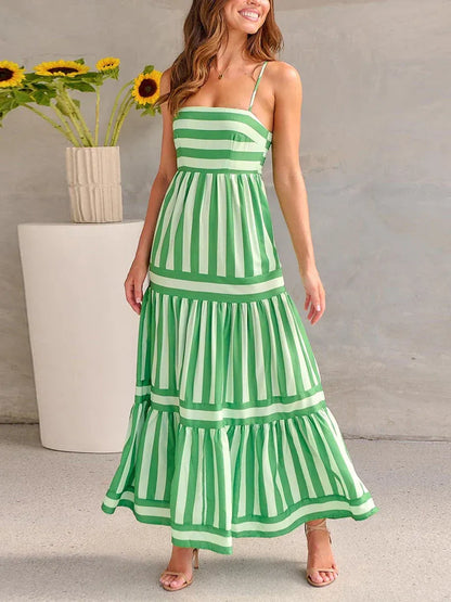 Maxi Dress | Women's Elegant Striped Style, product image 1