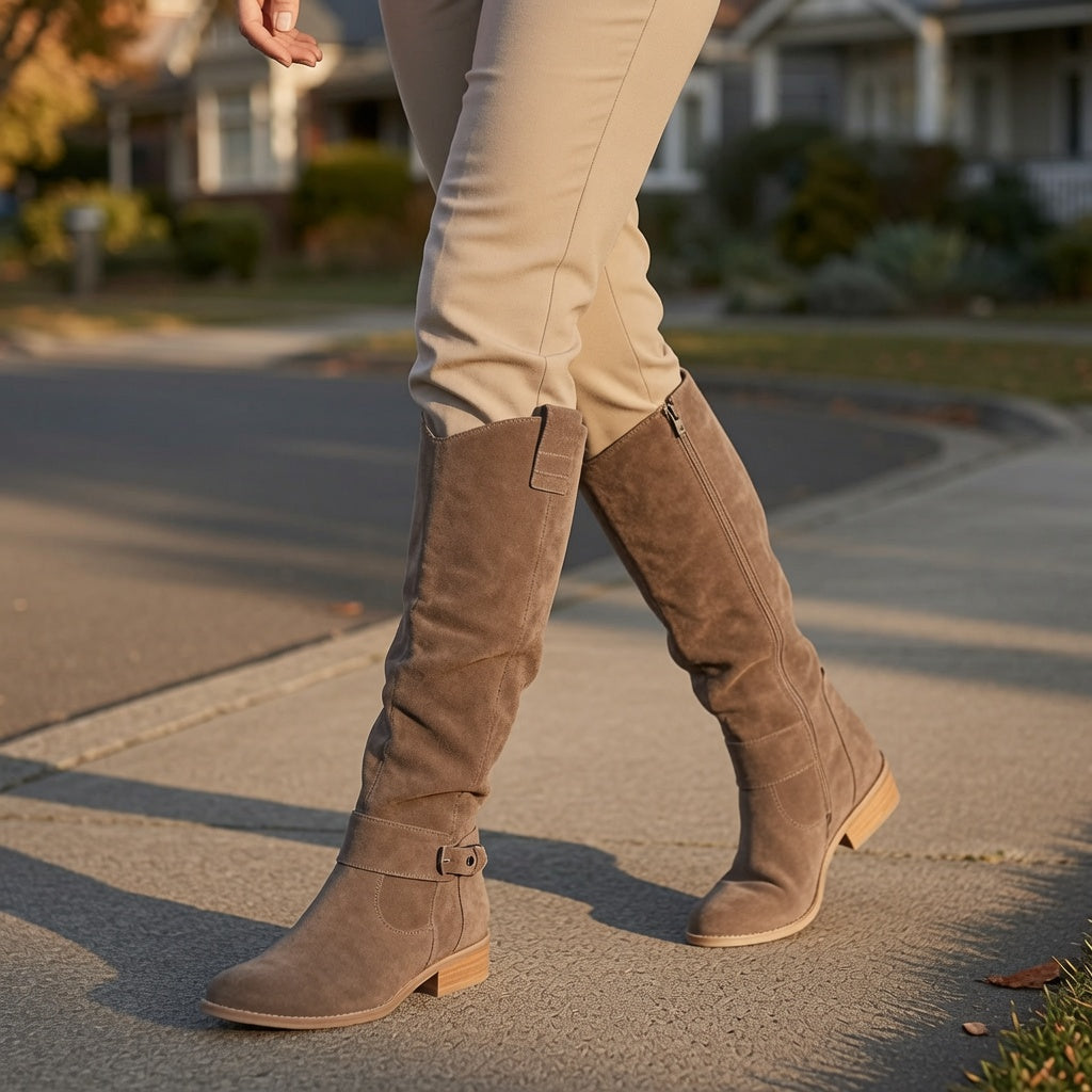 Orthopedic Boots Women Gel Support Comfort Heel Pain Relief Everyday — Color: Brown