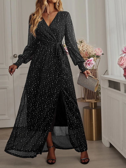 Maxi Dress | Women's Embellished Wrap Celestira Glow, product image 10