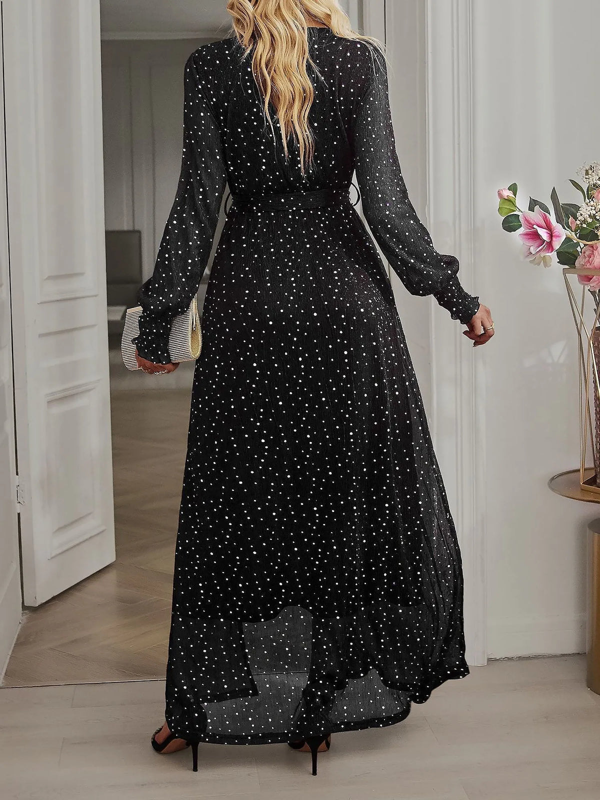 Maxi Dress | Women's Embellished Wrap Celestira Glow, product image 8