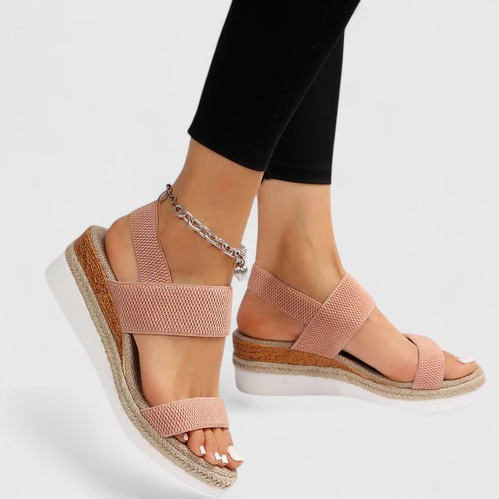 Effortless Orthopedic Elastic-Strap Wedge Sandals — product view 7