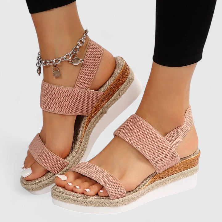Effortless Orthopedic Elastic-Strap Wedge Sandals — product view 8