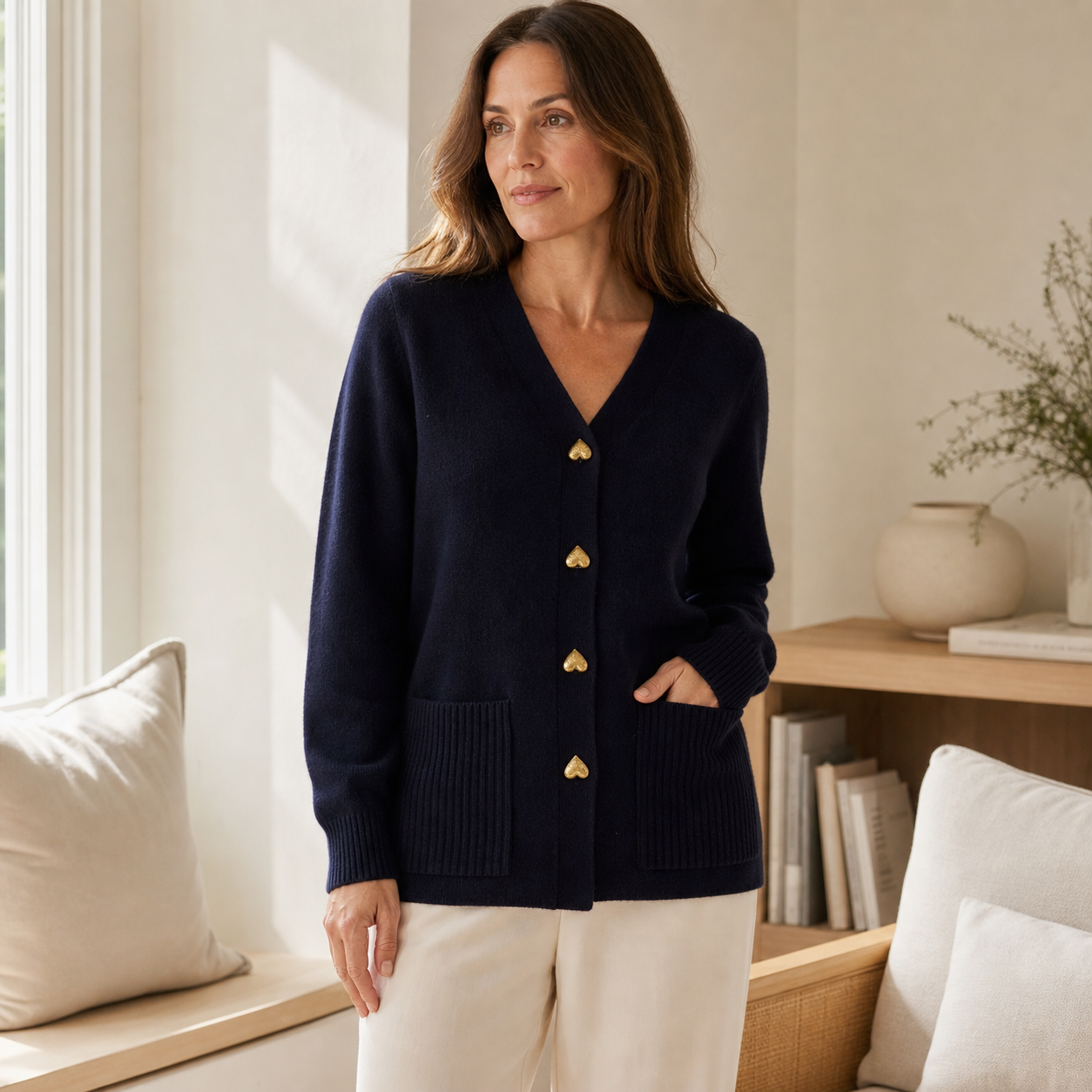 Women’s Long Cardigan | Timeless Elegance for Everyday Wear - Gallery B position 1