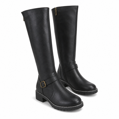 Women's Leather Boots Elegant Comfortable Zipper Non-Slip Sole - Gallery A position 1