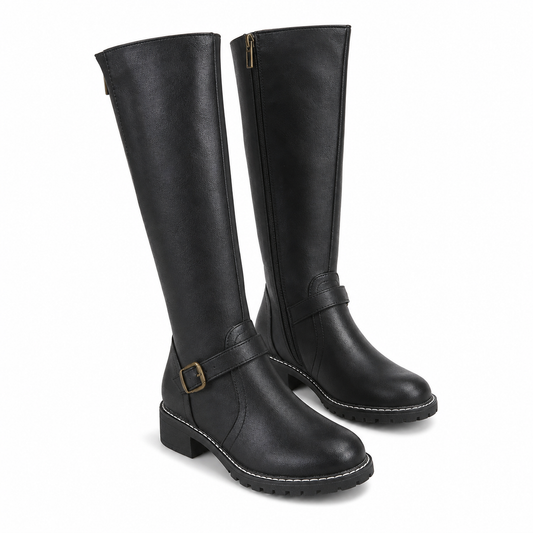 Women's Leather Boots Elegant Comfortable Zipper Non-Slip Sole - Gallery A position 1