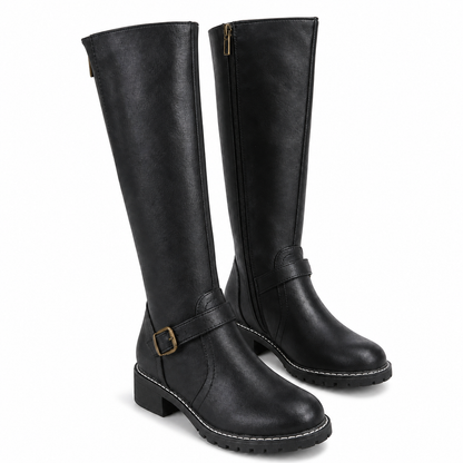 Women's Leather Boots Elegant Comfortable Zipper Non-Slip Sole - Gallery A position 3