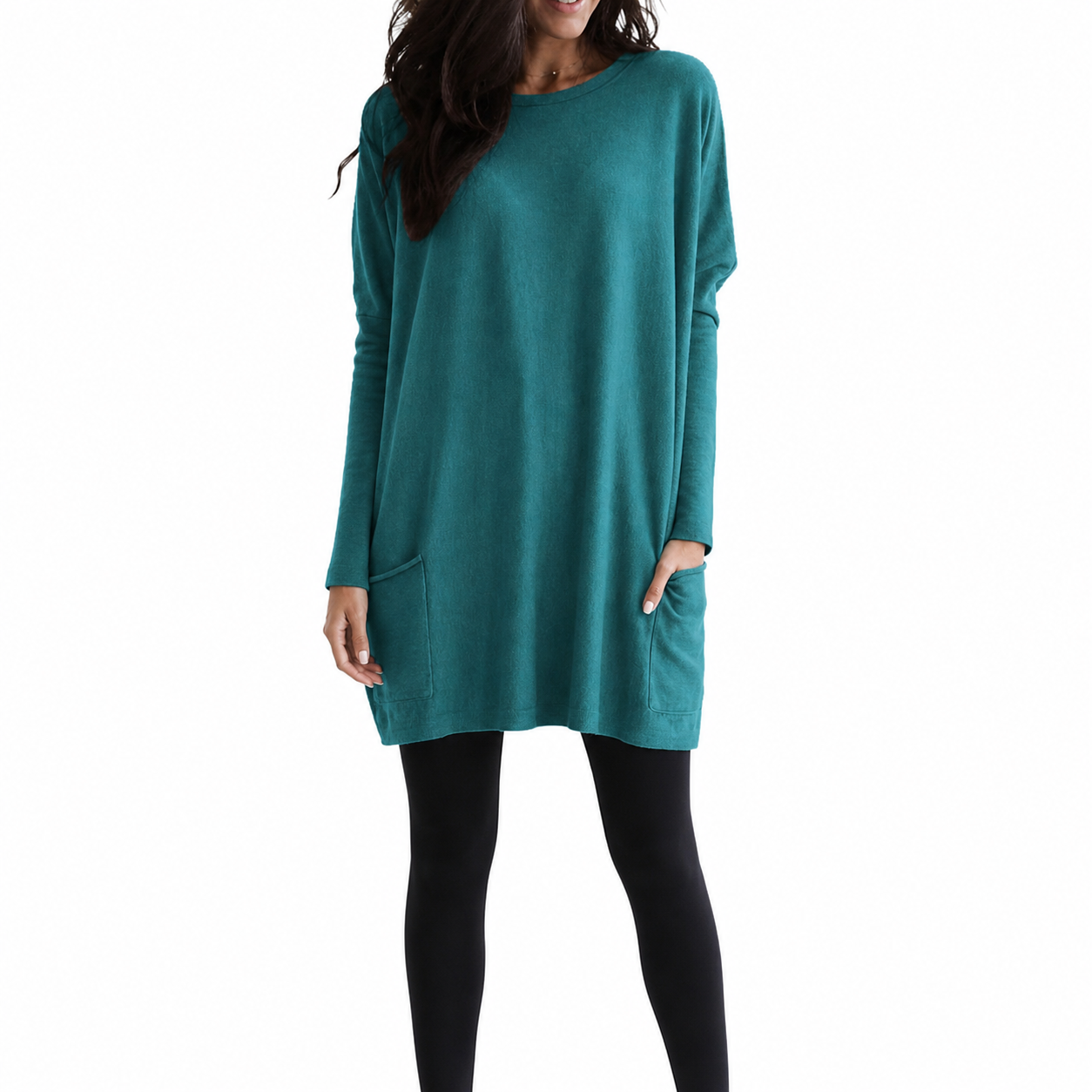 Women's Long Sweater Casual Modern Knit Top Comfortable Everyday - Gallery A position 1