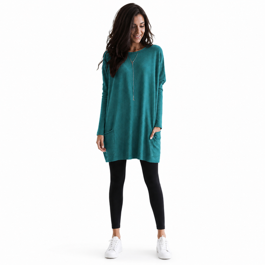 Women's Long Sweater Casual Modern Knit Top Comfortable Everyday - Gallery A position 2