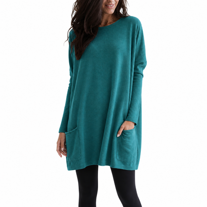 Women's Long Sweater Casual Modern Knit Top Comfortable Everyday - Gallery A position 3