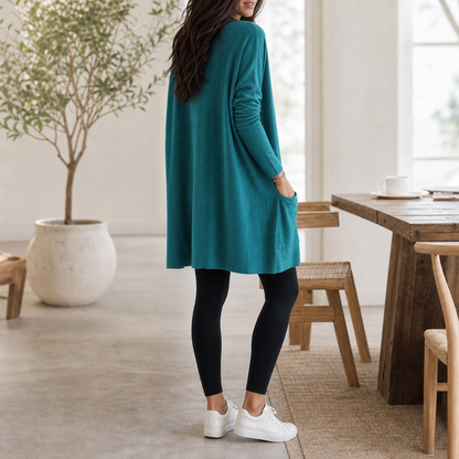 Women's Long Sweater Casual Modern Knit Top Comfortable Everyday - Gallery B position 3