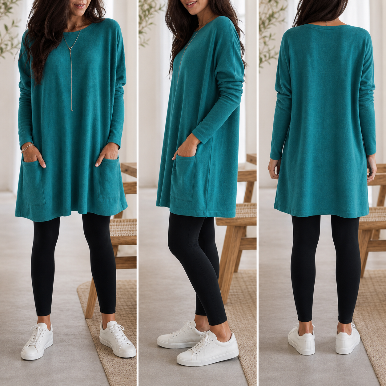 Women's Long Sweater Casual Modern Knit Top Comfortable Everyday - Gallery B position 6