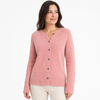 Women's Merino Wool Cardigan O-Neck Cashmere Jumper Warm Knit - Gallery A position 1