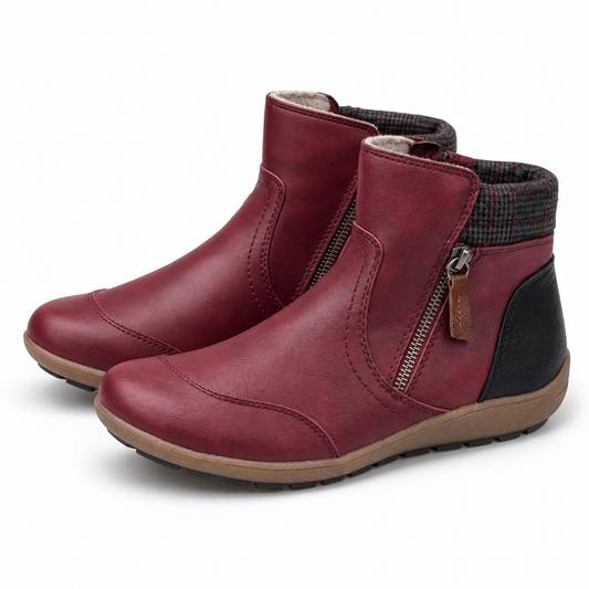 Women's Orthopedic Waterproof Ankle Boots Zipper Casual Comfort - Gallery A position 1