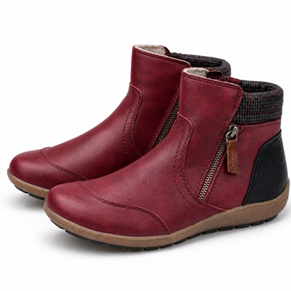 Women's Orthopedic Waterproof Ankle Boots Zipper Casual Comfort - Gallery A position 3