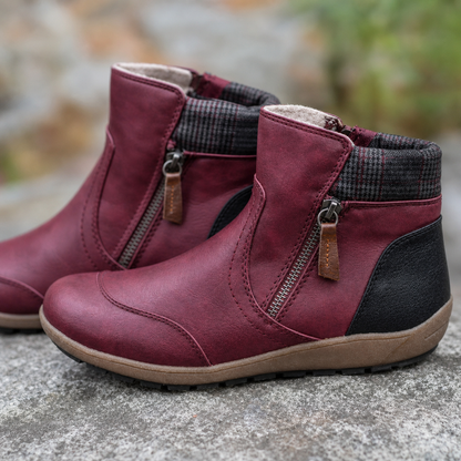 Women's Orthopedic Waterproof Ankle Boots Zipper Casual Comfort - Gallery A position 4