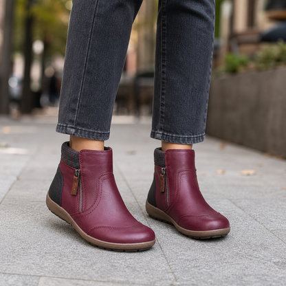 Women's Orthopedic Waterproof Ankle Boots Zipper Casual Comfort - Gallery B position 2