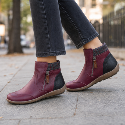 Women's Orthopedic Waterproof Ankle Boots Zipper Casual Comfort - Gallery B position 4