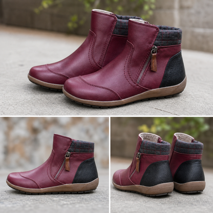 Women's Orthopedic Waterproof Ankle Boots Zipper Casual Comfort - Gallery B position 6