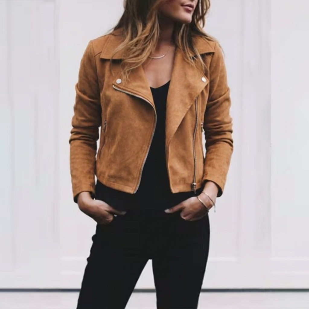 Remy - Cropped Zip-Front Jacket - product view 1 - Sela Look