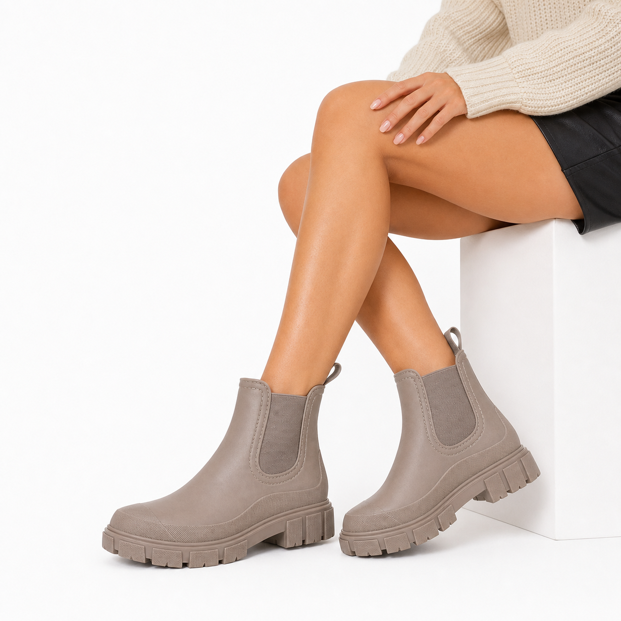 Women's Waterproof Chelsea Boots Slip-On Casual Everyday Ankle Boot - Gallery A position 2