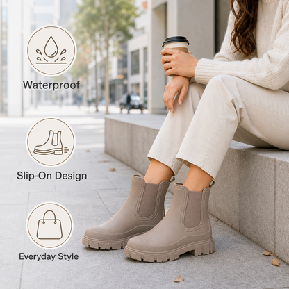 Women's Waterproof Chelsea Boots Slip-On Casual Everyday Ankle Boot - Gallery B position 5