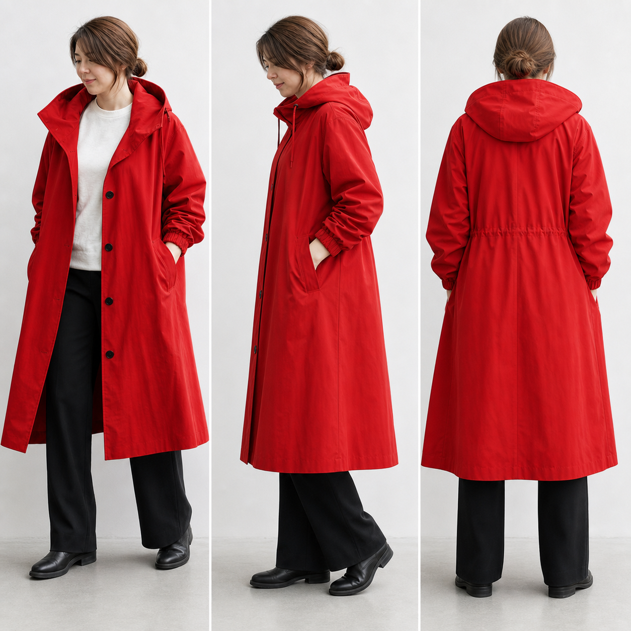 Women's Waterproof Raincoat Adjustable Fit Stylish Outdoor Weather Protection - Gallery B position 6