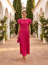 Wedding Guest Dress | Women's Short-Sleeve Pleated Ruffle, product image 1